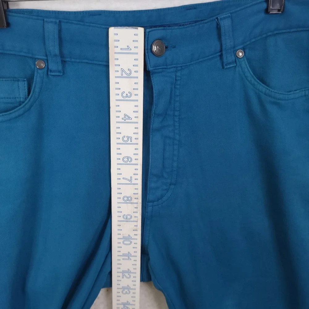 Ermenegildo Zegna Pants Mens 36x30 Teal Blue Cotton Stretch Straight Leg Chinos